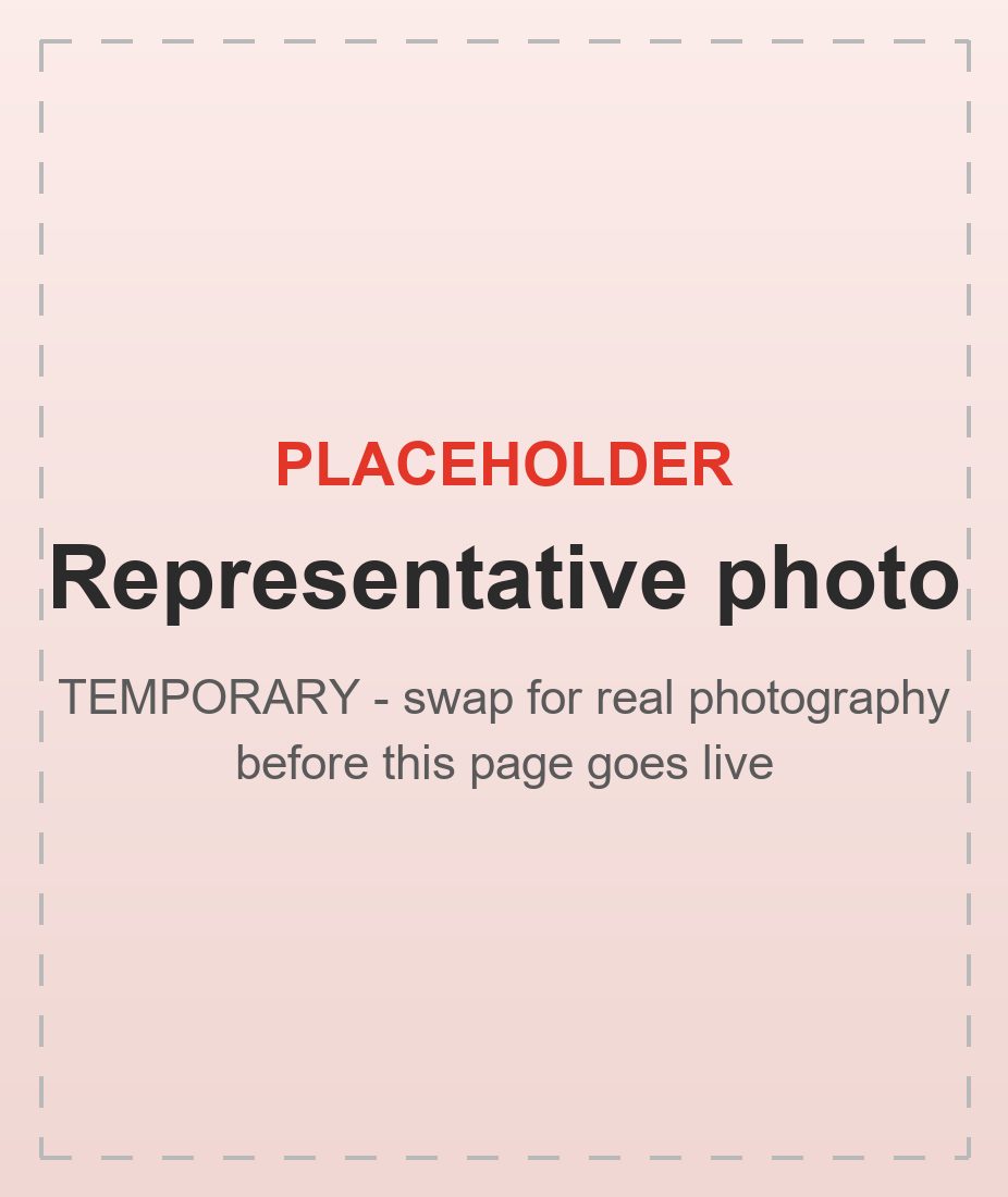 Placeholder: Strike Marketing representative talking with a shopper